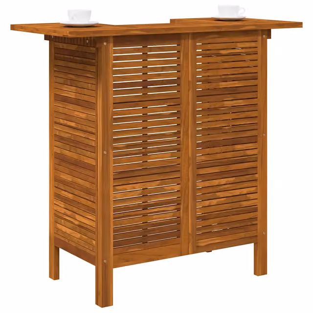 Tavolino da Giardino | Tavolo da Bar 110x50x105 cm in Legno Massello di Acacia