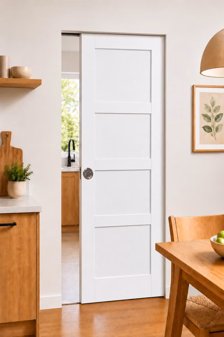 Porta scorrevole Tamera bianca a 4 ante H204 x L63 cm, con incasso Gd Menegerie