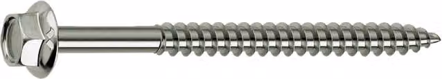 Tirafondo in acciaio inossidabile Iperbriko per legno con testa esagonale, colore argento, L: 180 mm, D: 6,5 mm