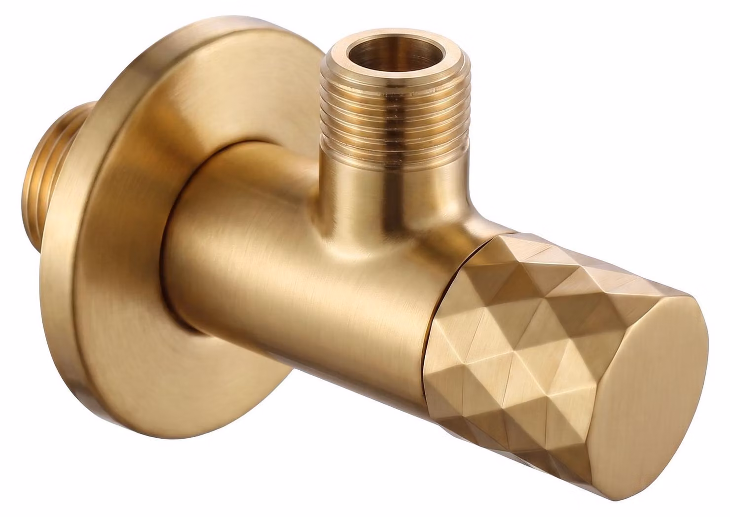 Rea Valvola Ad Angolo Diamond 03 1/2" X 3/8" Brush Gold