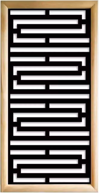 INTRICO Moduli Decorativi in Legno e PVC, Colore: Nero, L 73 cm x H 148 cm x P 64 cm
