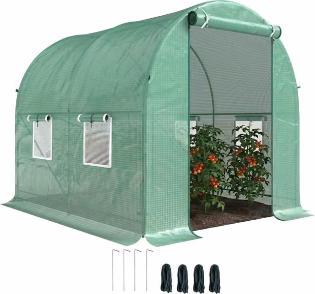 Serra da Giardino Minimal Verde in Acciaio Galvanizzato e PE L: 2.5 m, P: 2 m, H: 2 m