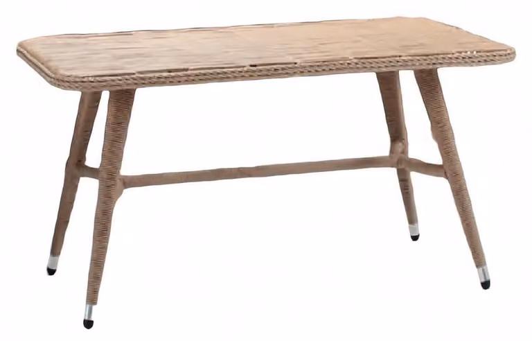 Couchtisch Braun Luxus Möbel Terrasse Design Hochwertig Rattan Rechteckig Modern