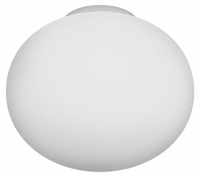 Plafoniera Contemporanea Soft Metallo Cromo Vetro Acidato Opaco 1 Luce E27 35Cm