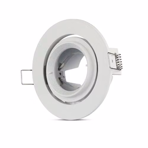 Portafaretto LED da Incasso Rotondo GU10 e GU5.3 (MR16) Colore Bianco Orientabile