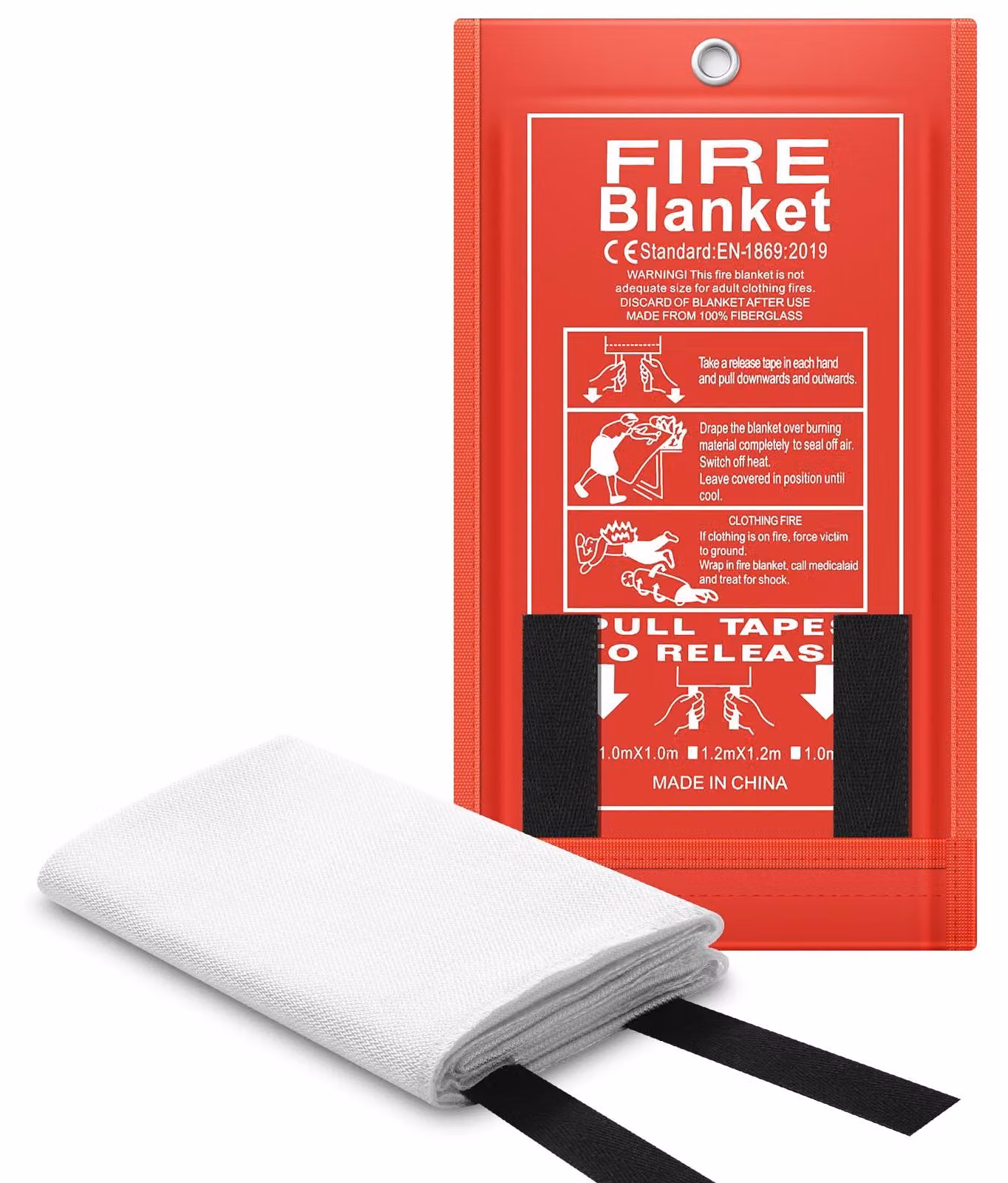 Coperta ignifuga per cucina e campeggio, resistente alle fiamme (180 cm x 240 cm)