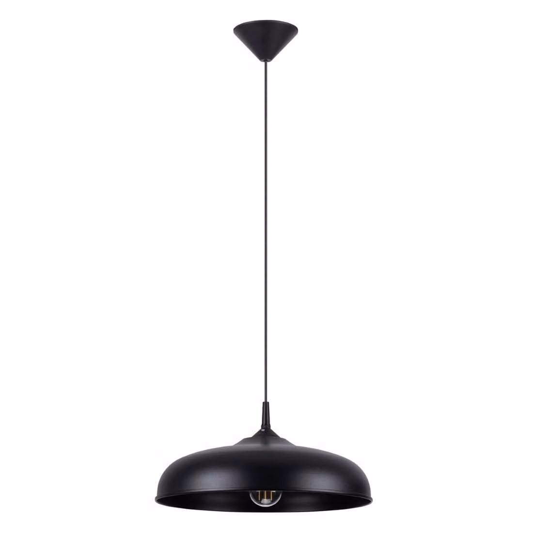 Lampada a sospensione GINA nero 1xE27 15W acciaio 74x38x38cm Sollux Lighting