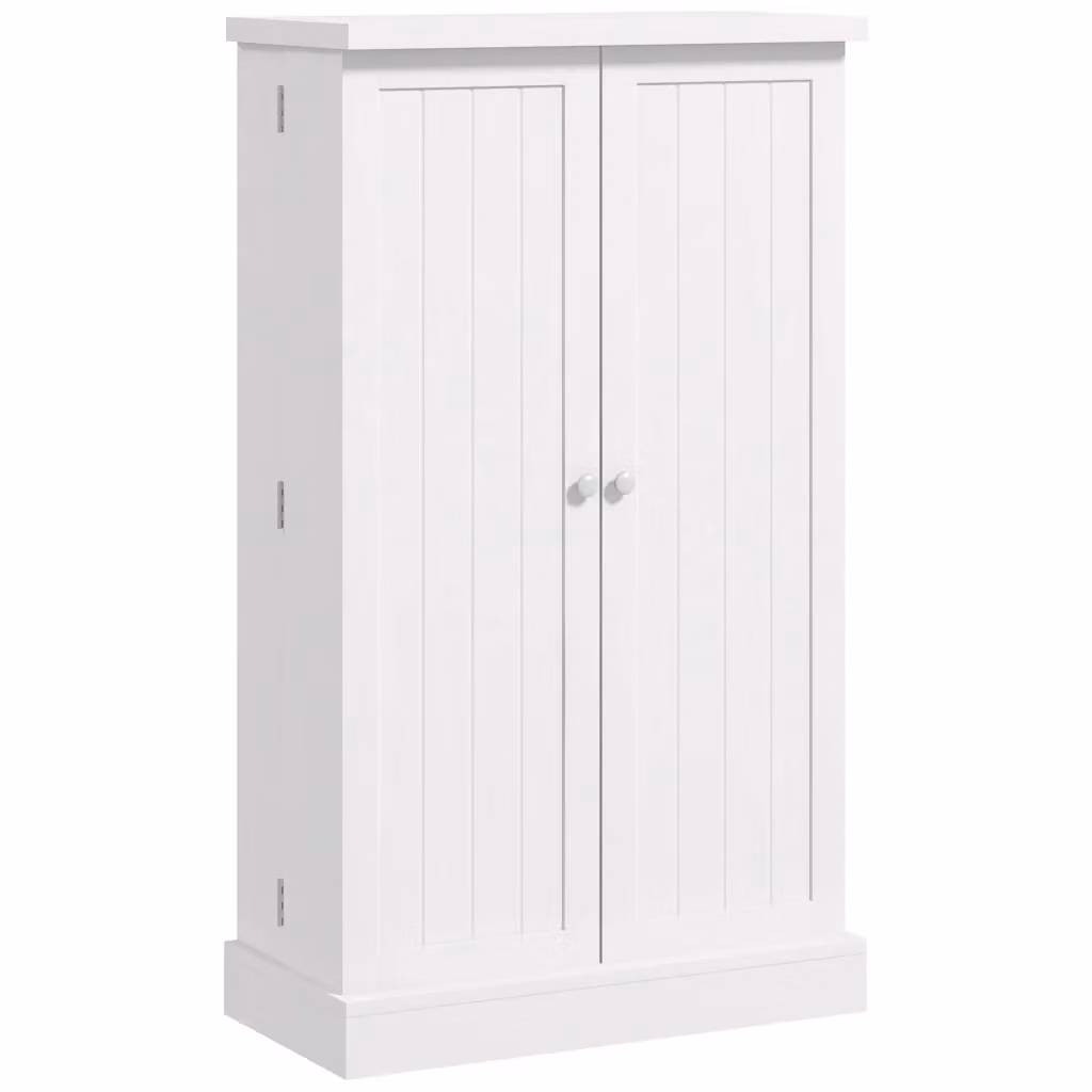 Armadio da cucina Minimal con ante e ripiani in MDF bianco L/P/H: 60 x 30 x 104 cm – 2