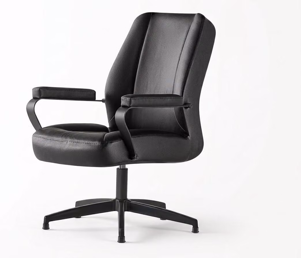 Sedia da ufficio moderna ed elegante, funzionale, ergonomica, versatile, in pelle