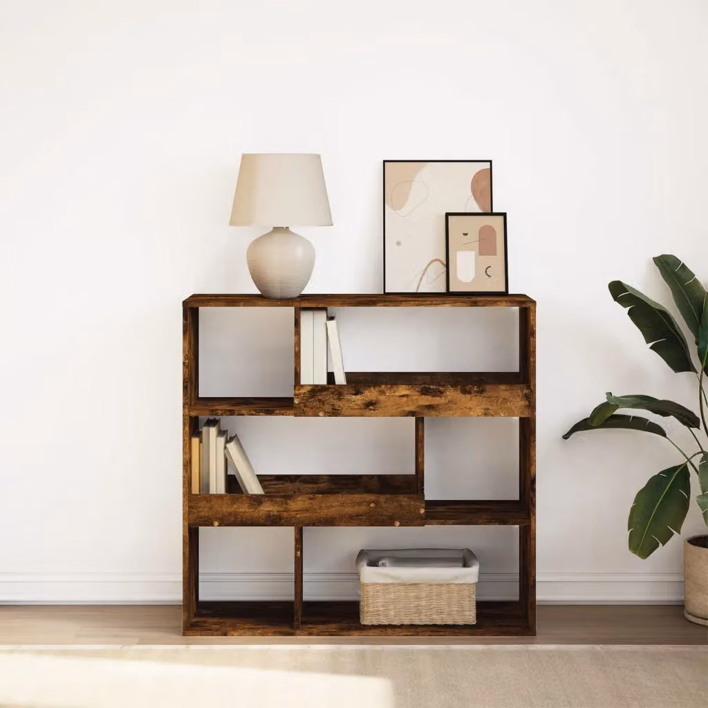 Libreria/Divisorio vidaXL in Rovere Fumo, L 100 cm x P 33 cm x H 94,5 cm