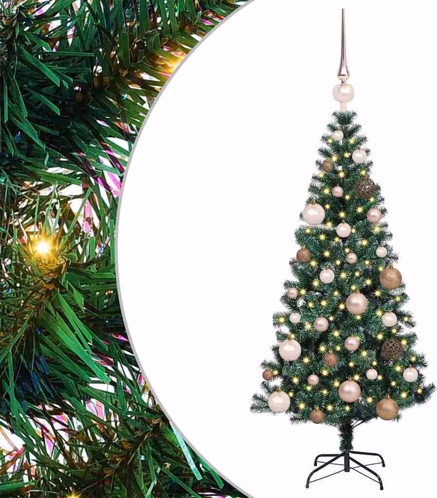 Albero di Natale artificiale con luci integrate Verde 120 cm
