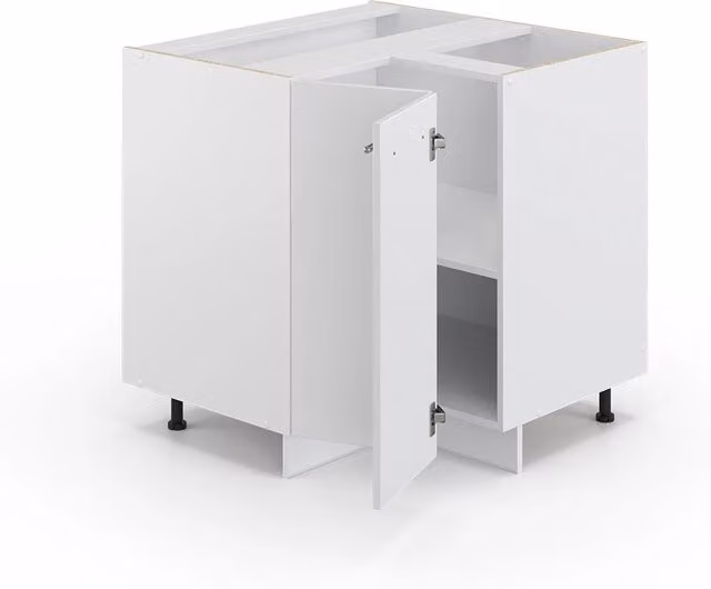 Mobile ad angolo cucina Fame-Line Bianco lucido/Bianco 80.5 cm, PL Rovere Vicco
