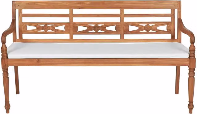 Panchina Batavia con Cuscini 150 cm in Teak 43058