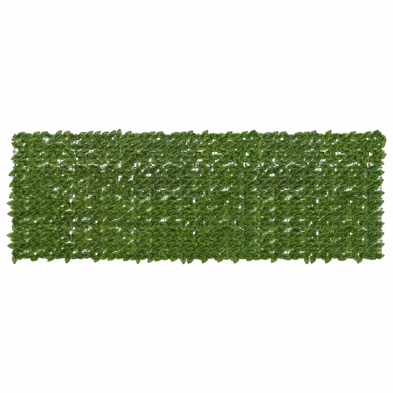 vidaXL Copertura per balcone con motivo a foglie, Verde e Giallo, L: 300 cm, H: 100 cm