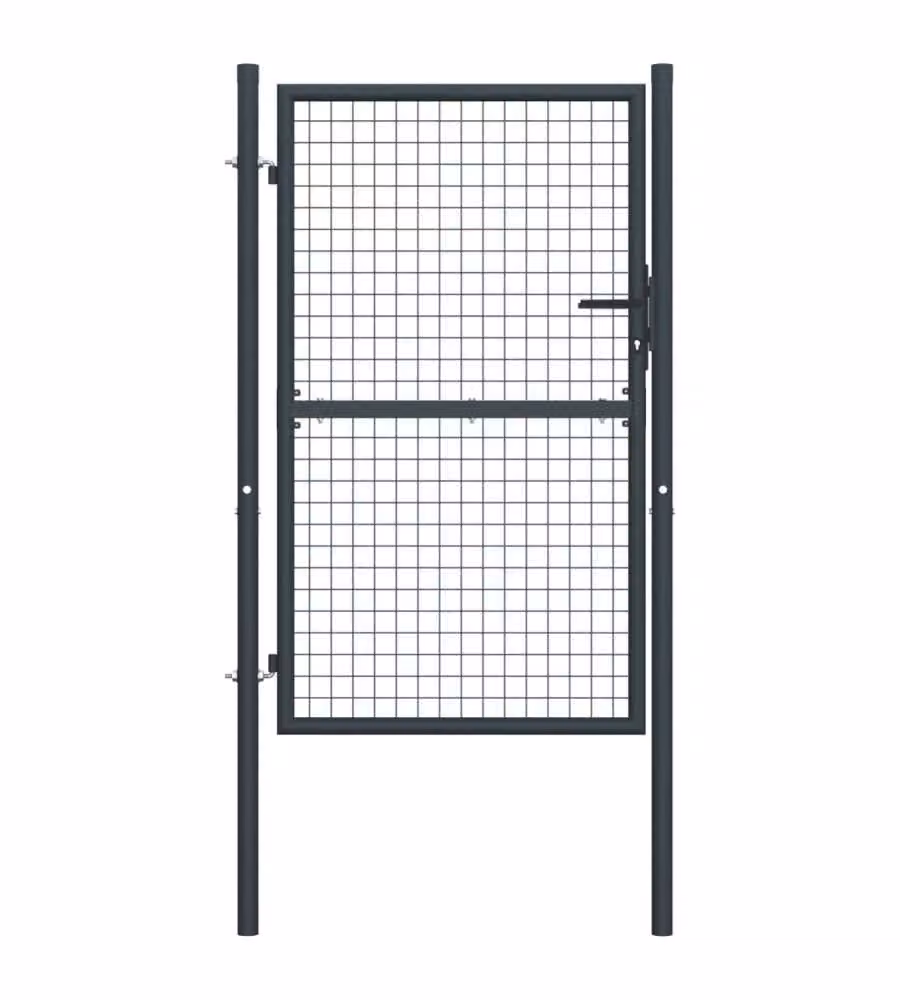 Cancello a battente vidaXL in acciaio zincato grigio antracite L: 100 cm, H: 175 cm – 2