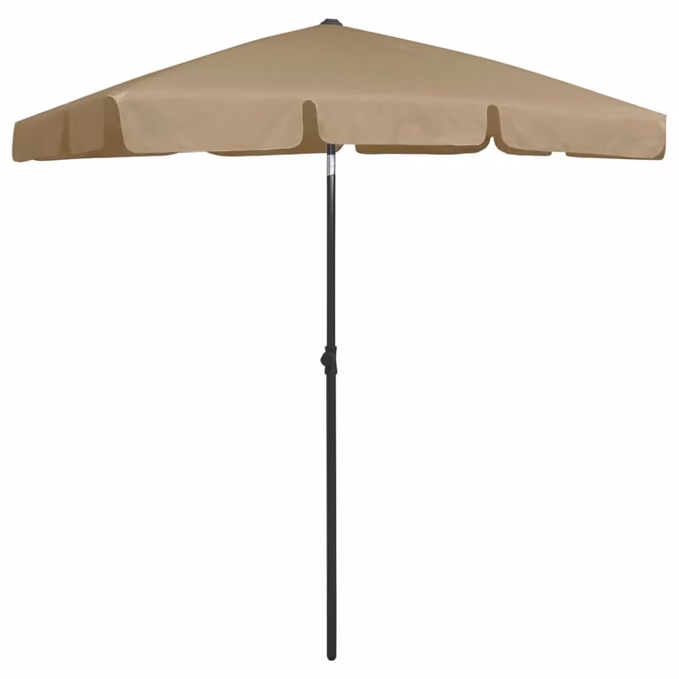 vidaXL Ombrellone da spiaggia taupe 180x120 cm