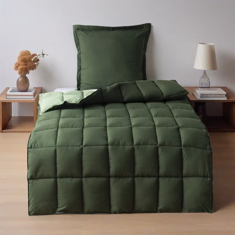 Copertura per letto 135 x 200 cm, federa per cuscino 80 x 80 cm, imbottitura alternativa al piumino da 1300 grammi, ideale per la camera da letto