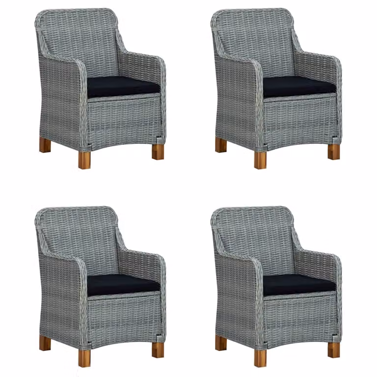 vidaXL Set da pranzo da giardino 5 pezzi, grigio chiaro