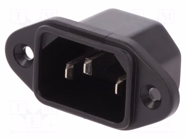 1 connettore: per alimentazione AC, 10A, modello 6162.0045. Connettore maschio