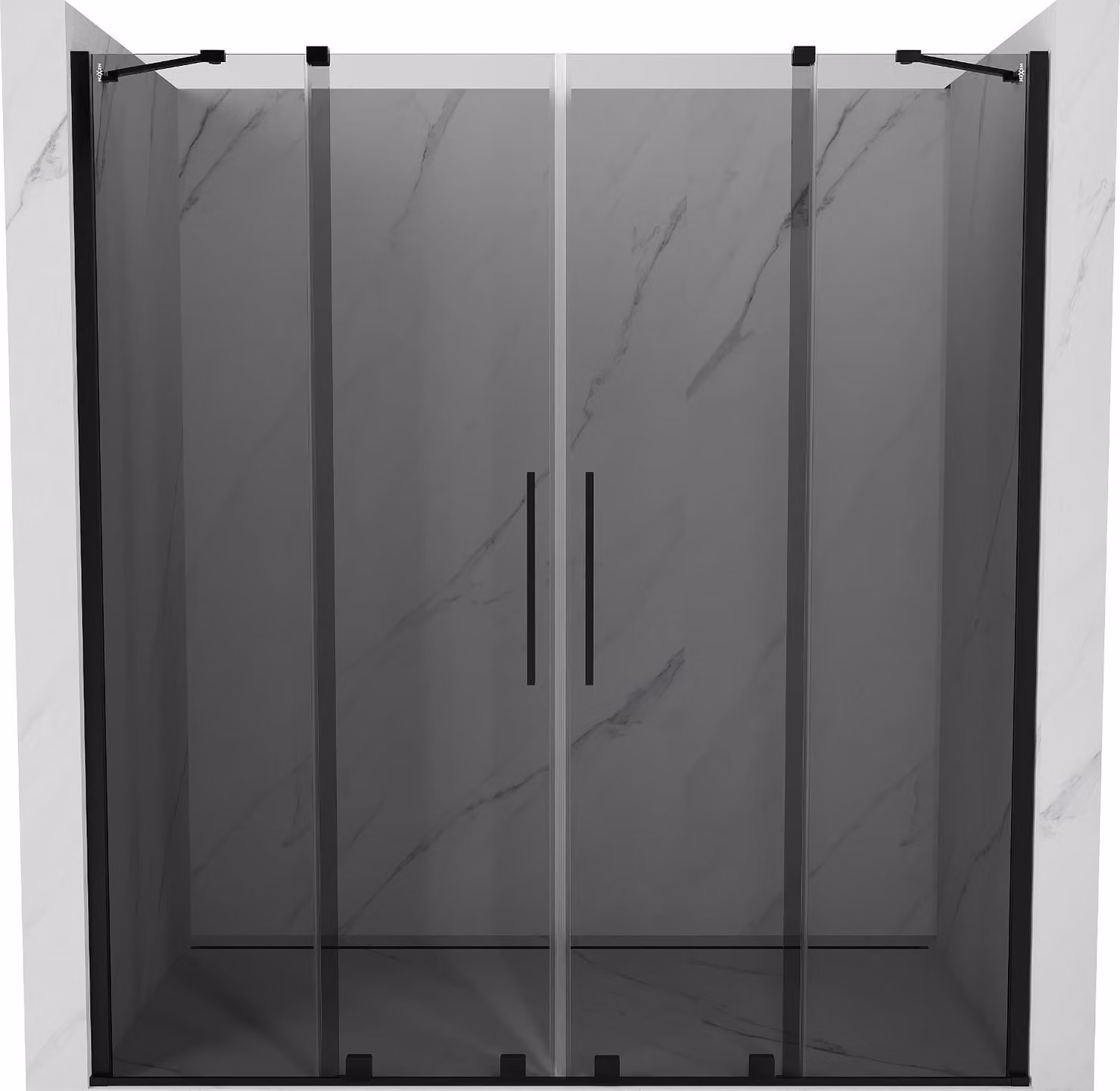 Mexen Velar Duo porta doccia scorrevole 180 cm, grafite, nero - 871-180-000-42-70