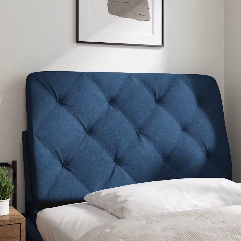 vidaXL Cuscino Testiera Blu 80 cm in Tessuto