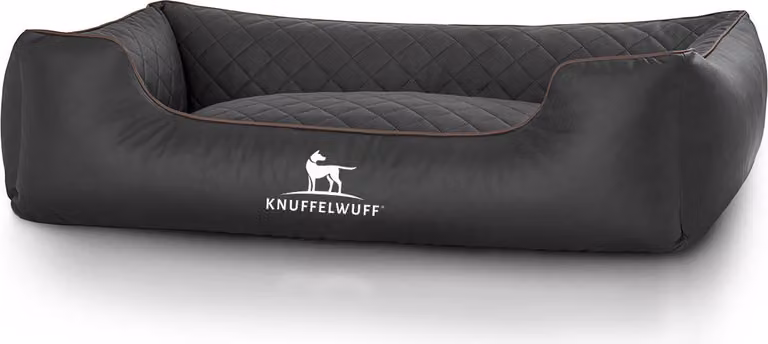 Letto per cani Milano in Pelle finta trapuntata XXL nero
