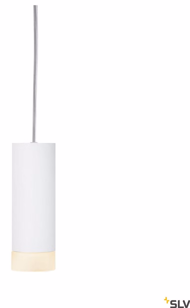 Astina luce a sospensione bianco opaco GU10 cavo aperto fine rotondo Ø7 cm
