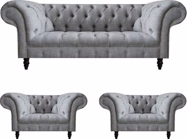 Luxus Möbel Sofagarnitur Couch Polster 3+1+1 Textil Sofa Set Garnitur