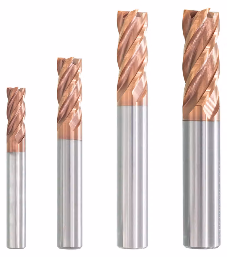 Frese in metallo duro, diametro 12 mm, con 4 taglienti, rivestimento TiAlN, per lavorazioni di precisione CNC