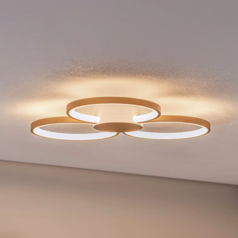BEGA Plafoniera a LED, dimmerabile, Ottone / Oro, Soggiorno / Sala da pranzo, Metallo, Plafoniera LED