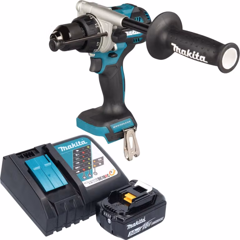 Makita DHP 492 RF1 Avvitatore a percussione a batteria 18 V 141 Nm Brushless + 1x batteria 3,0 Ah + caricabatteria