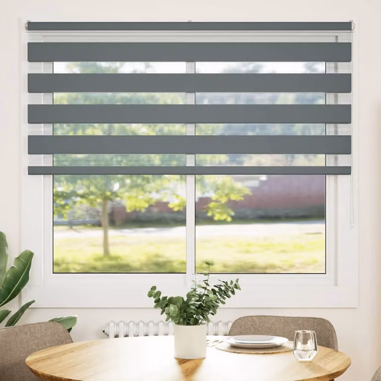 vidaXL Tenda a Rullo Zebra Larghezza Tessuto 155,9 cm Poliestere