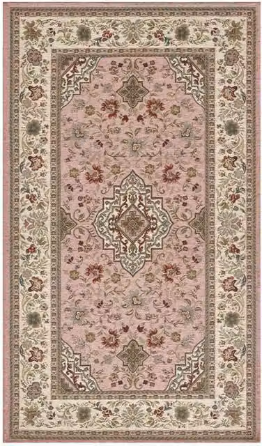 Tappeto Orientale Classico Pierre Tappeti Tabriz Rosa, Lavabile e Antiscivolo, L: 280 cm x P: 200 cm