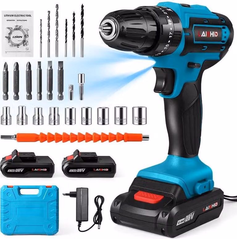 Trapano, prestazioni ad alta velocità, batteria ricaricabile, 21V, 21V