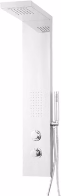 Colonna doccia attrezzata fresh in acciaio inox con cascata bagno h115xl20xp50 *** finitura- cromo lucido, confezione 1