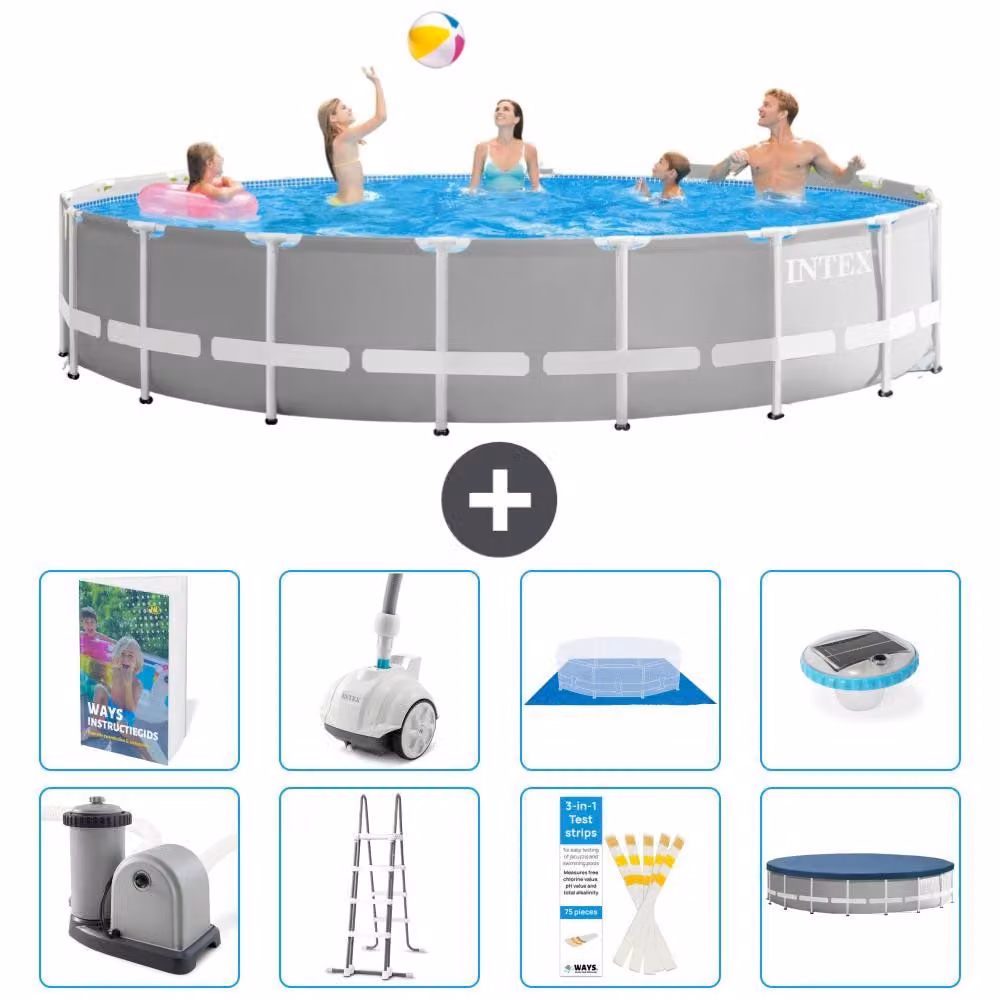Struttura per piscina a forma di prisma - 549x122 cm - composta da 7 elementi - modello S552