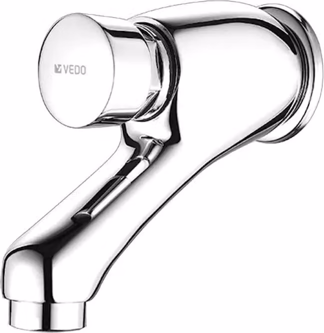 Miscelatore temporizzato per lavabo a parete cromo