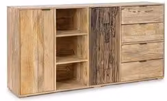 Madia Bizzotto Nashik in legno marrone stile rustico L: 175 cm