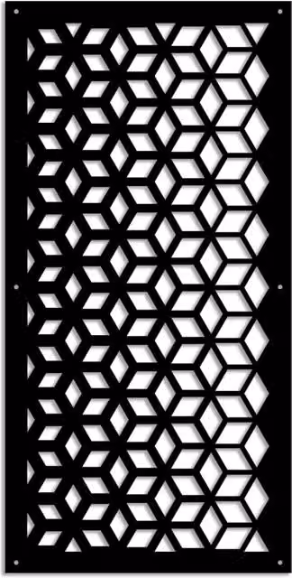 METAMORPHOSIS - Pannello in PVC traforato - Parasole Misura: 98x198 cm, Colore: nero