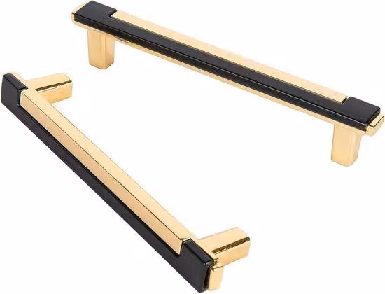 Maniglie moderne in metallo per la cucina, 96 mm, 6 pezzi, colore nero, per l'armadio della camera da letto.