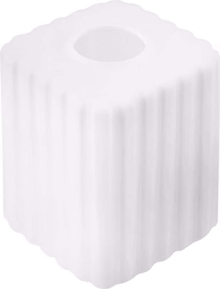 Paralume Riffle bianco a forma di cubo 10 cm – elegante paralume in vetro per un'illuminazione raffinata degli ambienti