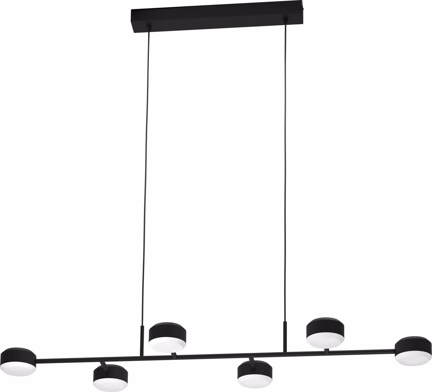 Eglo 900352 CLAVELLINA LED 6 vie a sospensione 6x7W 1200x400mm nero bianco caldo dimmerabile