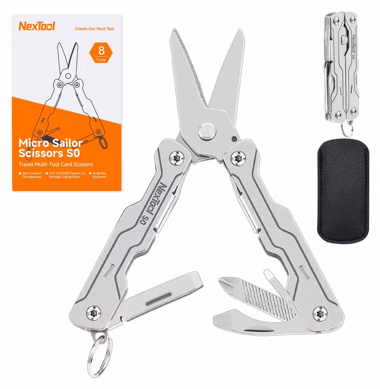 Mini forbici da marinaio S0, multiutensile compatto 8-in-1