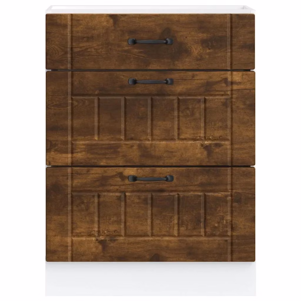 Mobile da cucina Lucca moderno in legno composito marrone opaco L: 60 cm, P: 46 cm, H: 81,5 cm – 2