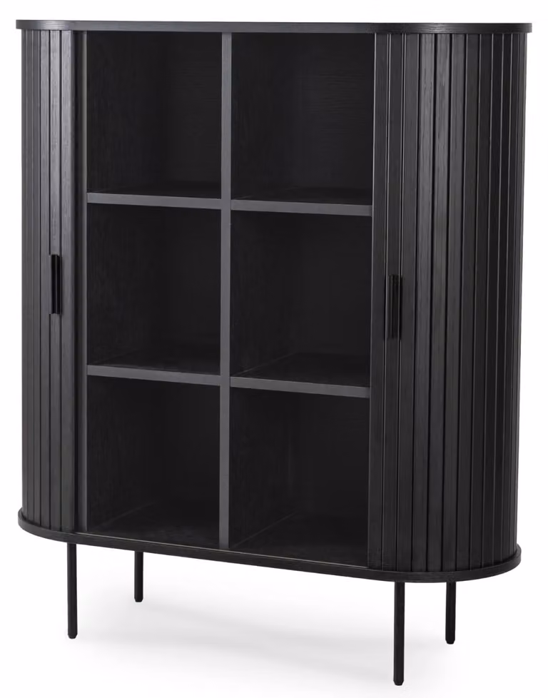 Credenza FURNLUX Trish nera 100 cm / Colore principale: nero / Dimensioni: 100 x 118 x 40 cm