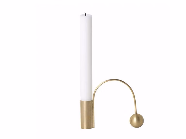 Balance Candle Holder - Portacandela in Ottone