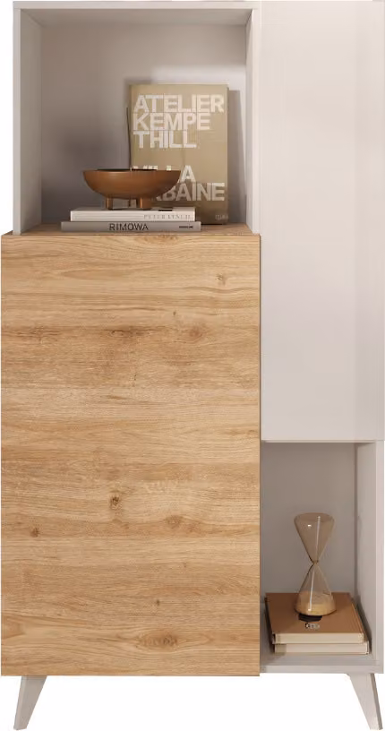 Calicosy - Credenza 2 ante, 2 nicchie e 2 ripiani L80 cm - MALA