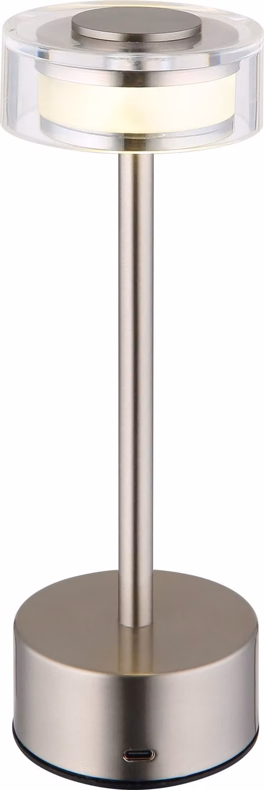 Lampada da tavolo cordless con batteria ricaricabile touch dimmer lampada da tavolo dimmerabile nichel 21026N