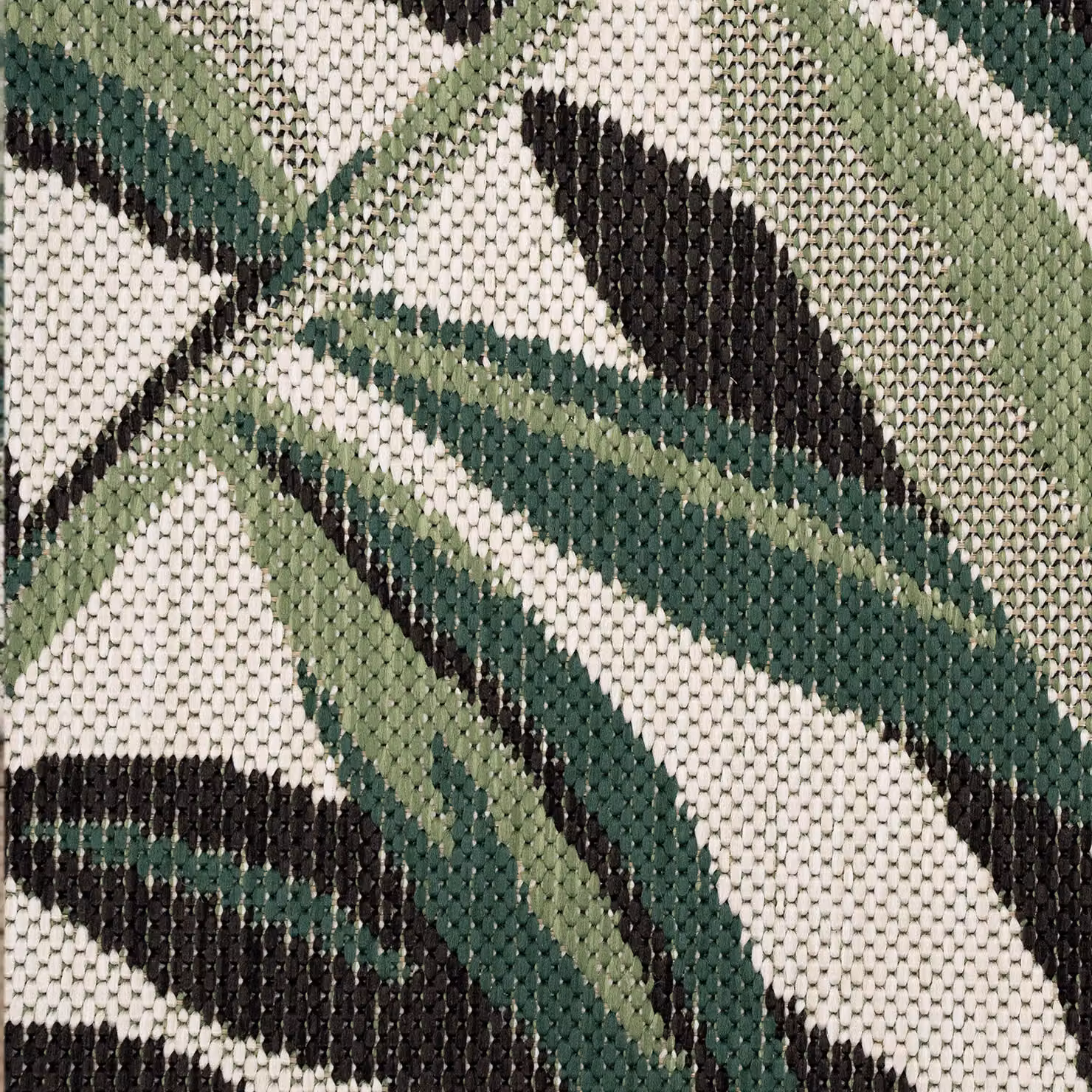 Tappeto per interni ed esterni Ostenza verde con motivo floreale, L 80 cm x P 150 cm – 3