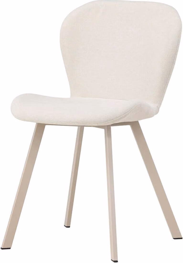 FURNLUX Sedia da sala da pranzo Lilja Beige 48cm / Hauptfarbe: Beige / Dimensioni: 48 x 50 x 80 cm